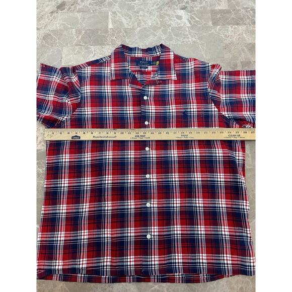 Polo Ralph Lauren Men's Camp Shirt Classic Fit Size XL Red Plaid Oxford - Picture 6 of 10